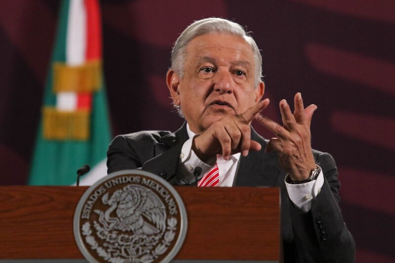 El presidente Andrés Manuel López Obrador durante una conferencia de prensa.