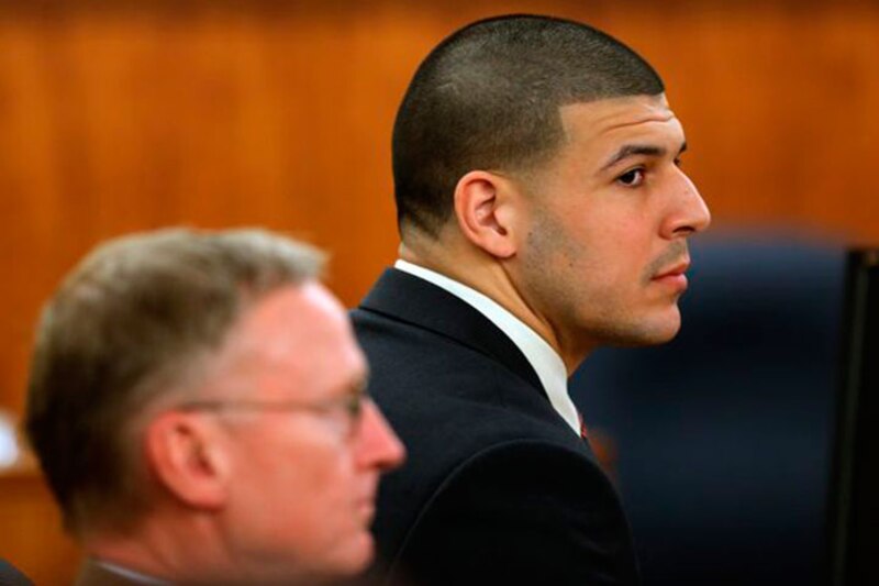 Aaron Hernandez en la corte