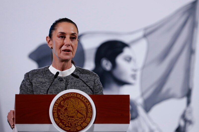 Claudia Sheinbaum durante su conferencia matutina del 6 de enero de 2025