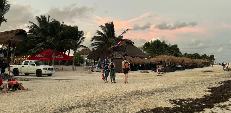 Playa del Carmen al atardecer