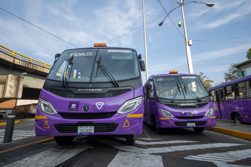 Autobuses Marcopolo en la Ciudad de México