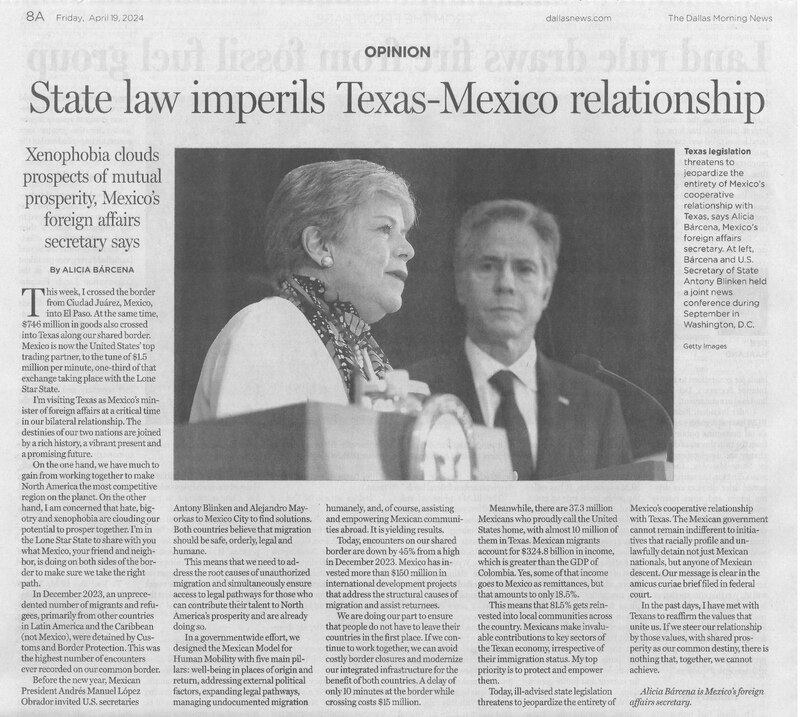 Title: La ley estatal amenaza la relación Texas-México