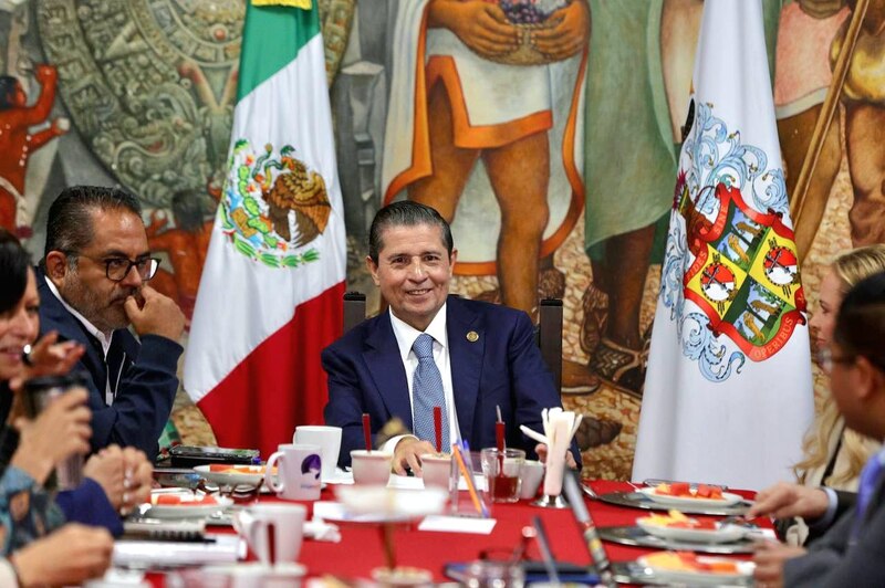 El presidente Andrés Manuel López Obrador encabeza la reunión del gabinete de seguridad en Palacio Nacional.