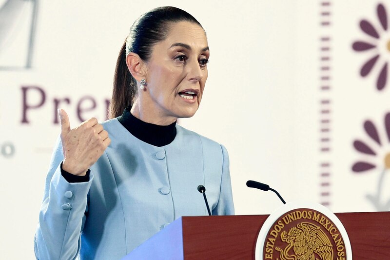La Jefa de Gobierno de la Ciudad de México, Claudia Sheinbaum, durante una conferencia de prensa.