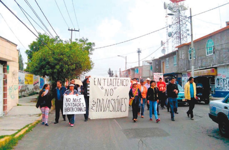 Protesta contra las invasiones en Lomas de San Miguel