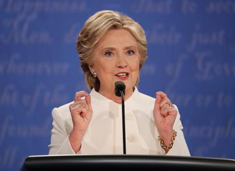Hillary Clinton dando un discurso