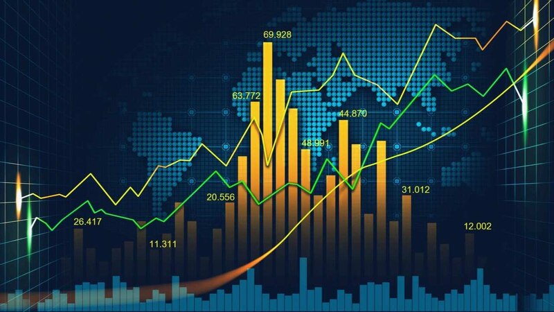 Gráfica de crecimiento de las criptomonedas