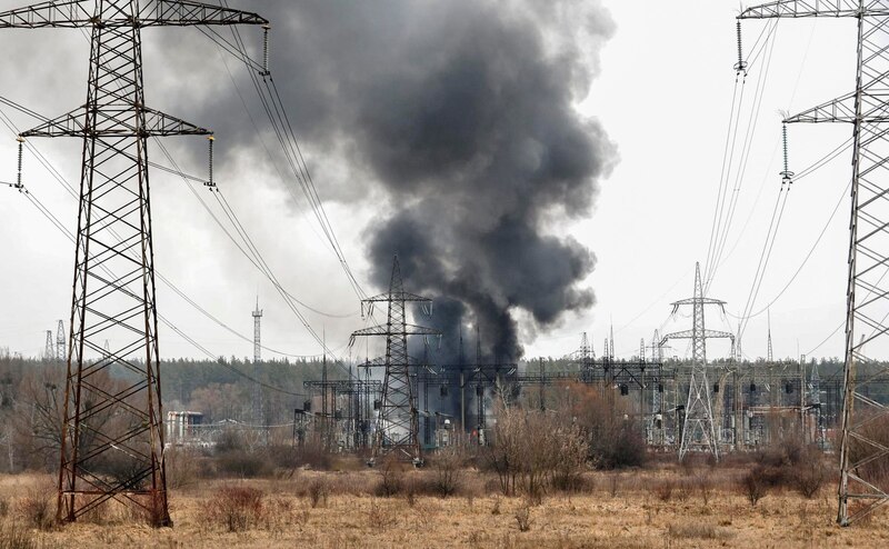 Incendio en una subestación eléctrica
