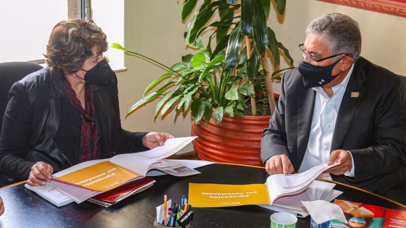 Reunión de trabajo entre la Secretaría de Educación y el Sindicato de Maestros