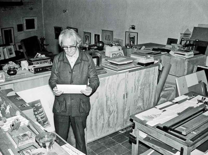 Rufino Tamayo en su estudio