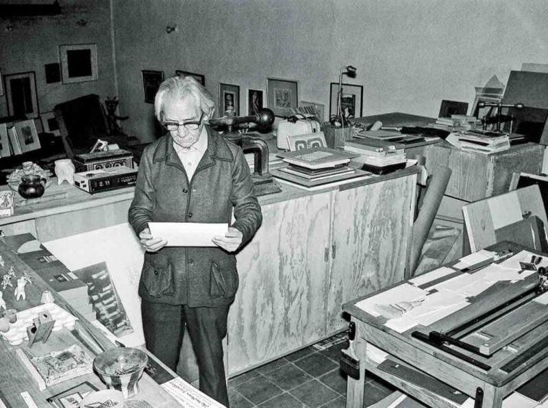 Rufino Tamayo en su estudio