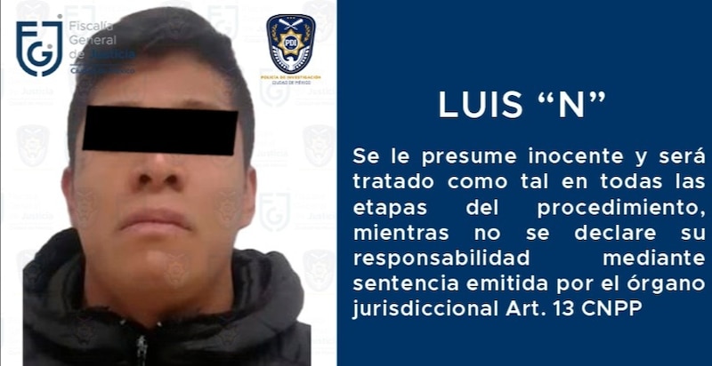 Luis "N", presunto inocente, será tratado como tal en todas las etapas del procedimiento