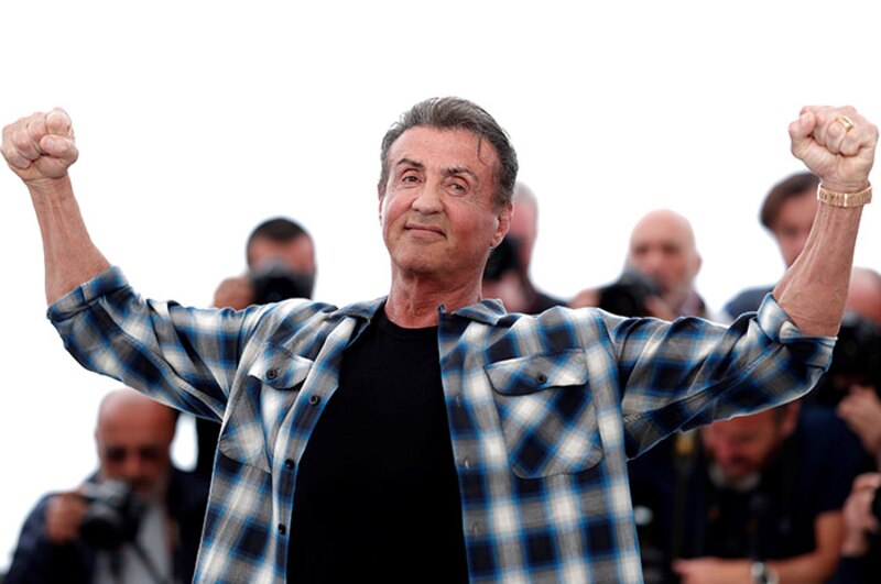 Sylvester Stallone, el actor de Rocky, triunfa en el Festival de Cannes