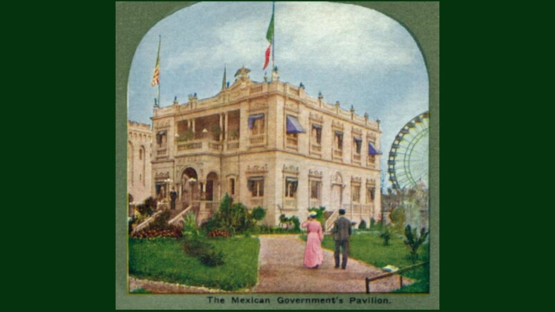 El Pabellón del Gobierno Mexicano en la Exposición Universal de San Luis, Missouri, 1904.