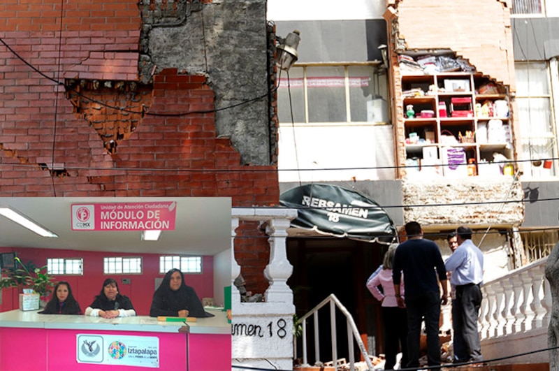 Daños en un edificio tras un terremoto