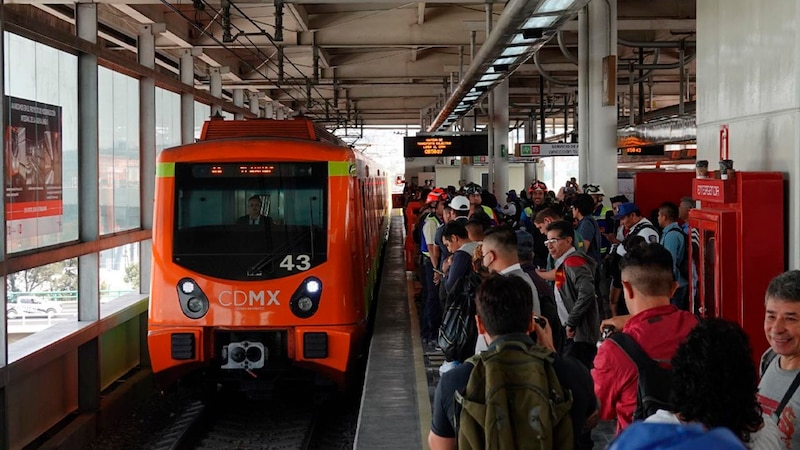 Un vagón del metro de la Ciudad de México