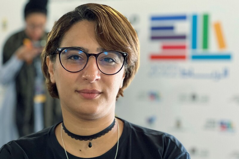 La escritora egipcia Ahdaf Soueif en la Feria del Libro de El Cairo de 2019.