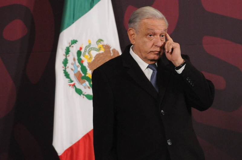 El presidente López Obrador durante una conferencia de prensa