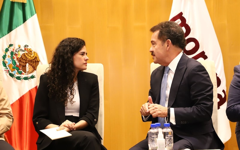 Reunión entre la Secretaria de Economía, Tatiana Clouthier, y el Presidente de la Coparmex, José Medina Mora.