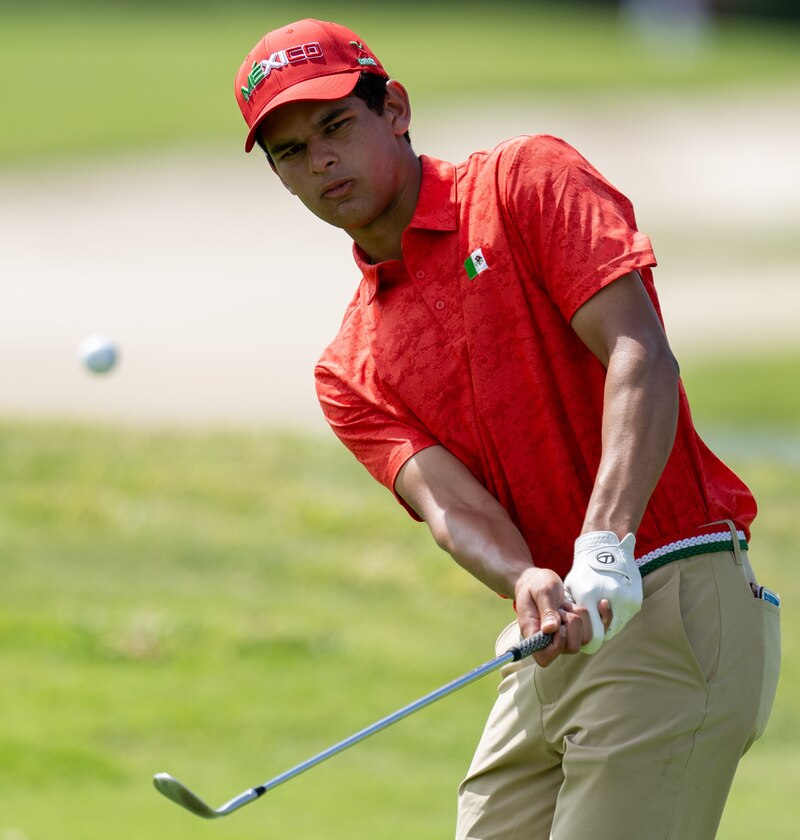 Golfista mexicano Abraham Ancer durante un torneo