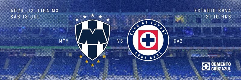 Monterrey vs Cruz Azul, Jornada 2 de la Liga MX