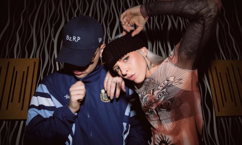 Bizarrap y Villano Antillano en el estudio