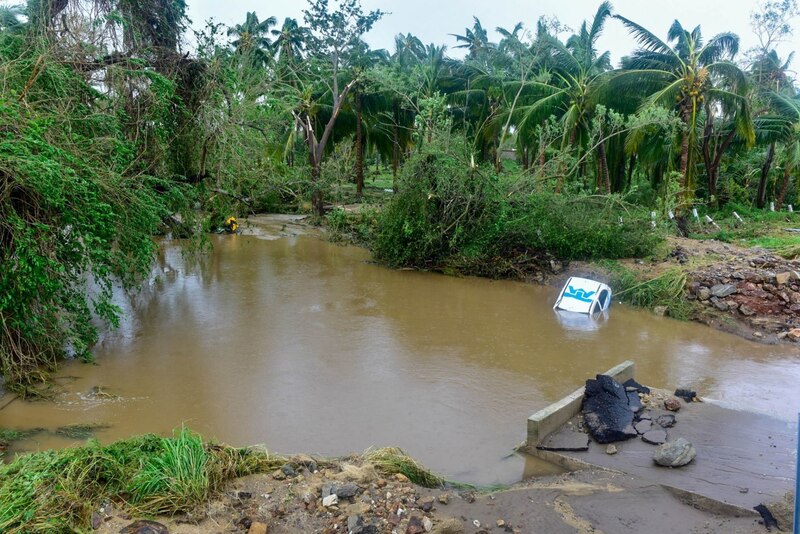 Inundación en una zona rural