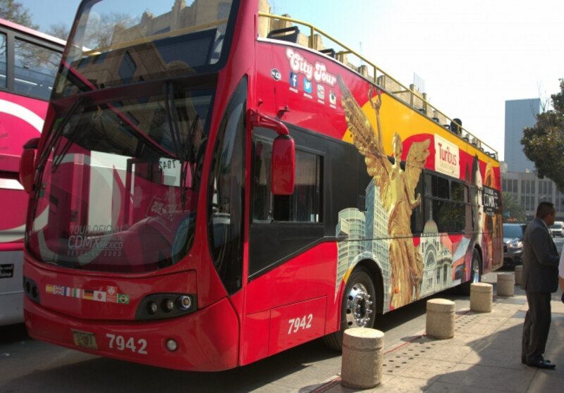 Autobús turístico de dos pisos en la Ciudad de México