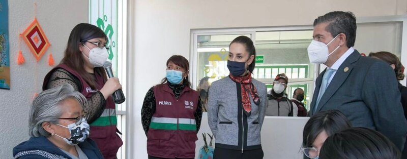 La alcaldesa de Bogotá, Claudia López, visita el colegio público Los Pinos