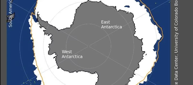 Mapa de la Antártida