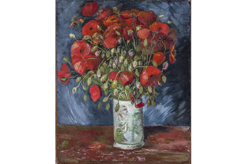 Bodegón con amapolas