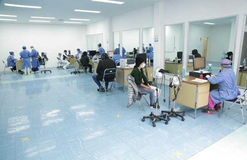 Centro de vacunación contra el COVID-19 en México
