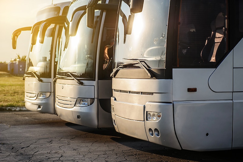 Autobuses estacionados