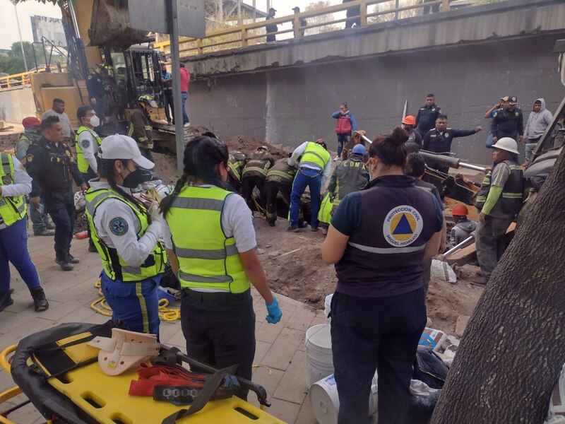 Rescate de personas atrapadas en una zanja
