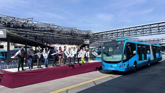 Banderazo de salida a 57 nuevas unidades de la Línea II del Mexibús   