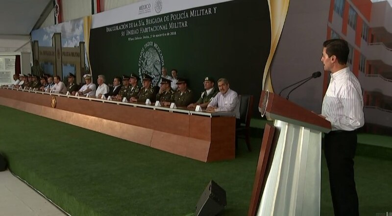 Inauguración de la 3/a. Brigada de Policía Militar y su Unidad Habitacional Militar