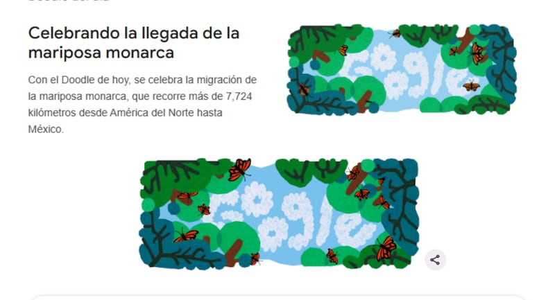 Google conmemora la migración anual de las mariposas monarca.