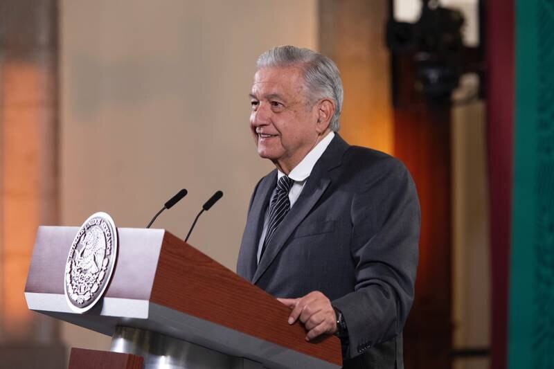 El presidente Andrés Manuel López Obrador durante una conferencia de prensa