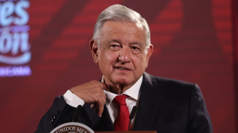 El presidente Andrés Manuel López Obrador durante una conferencia de prensa.