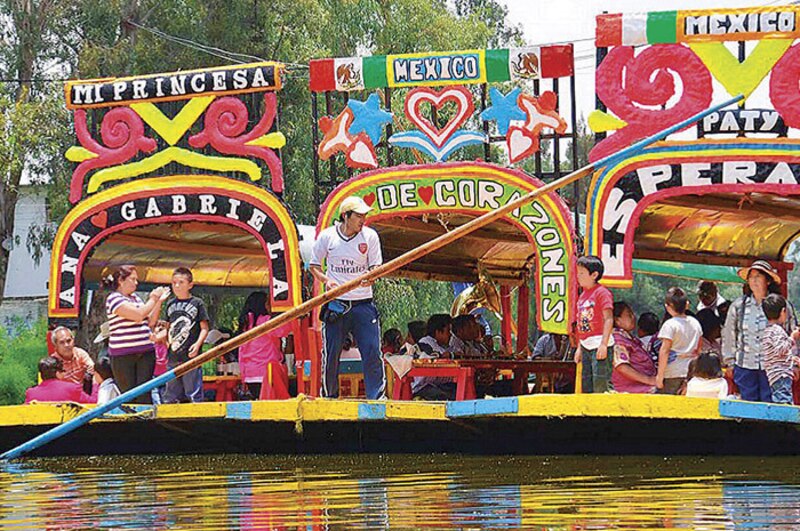 Trajineras en Xochimilco
