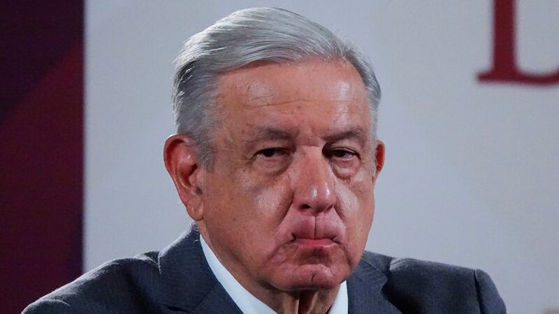El presidente López Obrador durante una conferencia de prensa
