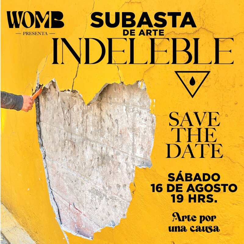Flyer subasta WOMB/Indeleble