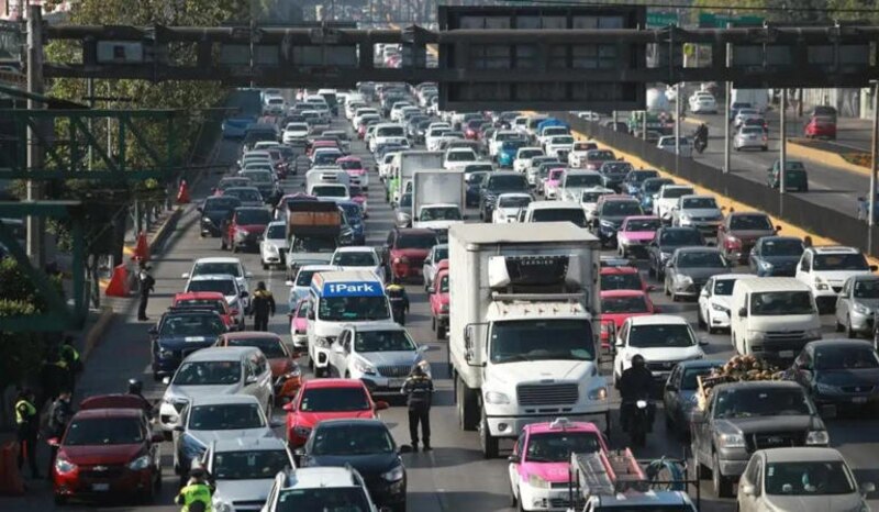 Tráfico vehicular en la Ciudad de México