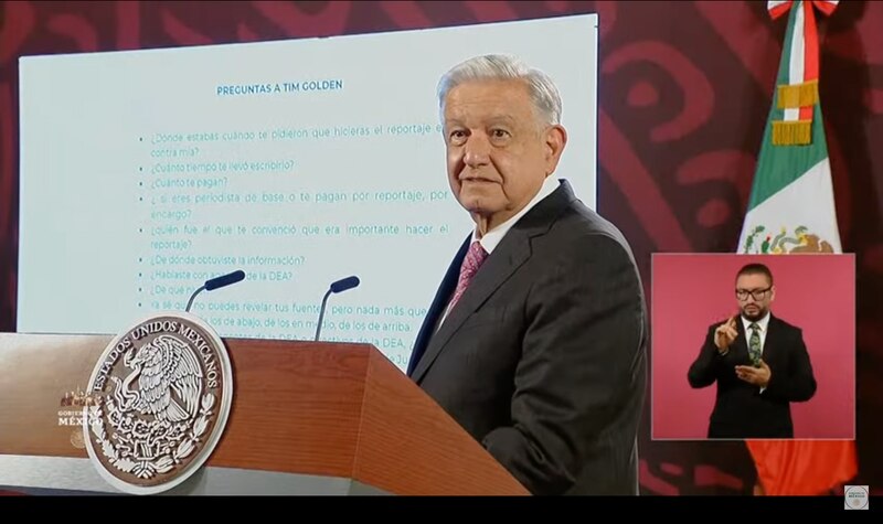 El presidente Andrés Manuel López Obrador durante una conferencia de prensa matutina.