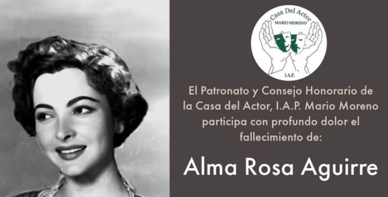 La ANDA informó del deceso de la actriz, quien vivió sus últimos años La Casa del Actor.
