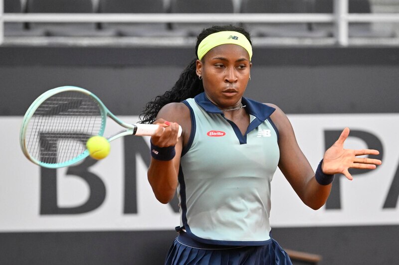 La tenista Coco Gauff en acción durante un partido