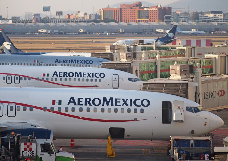 Aviones de Aeroméxico en el Aeropuerto Internacional de la Ciudad de México