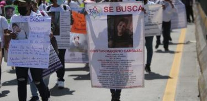 Protesta por la desaparición de personas en México