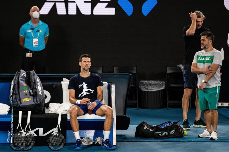 Novak Djokovic, el número uno del mundo, durante un partido de tenis.