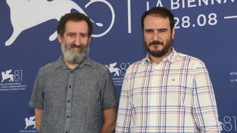 Alberto San Juan y Luis Tosar en la alfombra roja de la Mostra de Venecia